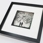 Framed Papercut Silhouette Of Couple Walking, thumbnail 7 of 11