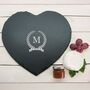 Monogrammed Wreath Slate Cheese Board, thumbnail 5 of 10