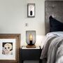 Metal Cage Wooden Base Desk Table Lamp, thumbnail 5 of 6