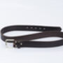 Handmade Men's English Leather Dark Brown Belt 35mm Wide, thumbnail 4 of 9