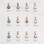 18ct Rose Gold Plated Birthstone Necklace, thumbnail 4 of 5