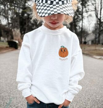 Personalised Halloween Pumpkin Patch Sweatshirt, 3 of 3