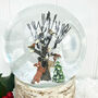 Musical Christmas Snow Globe With Woodland Animals, thumbnail 3 of 3