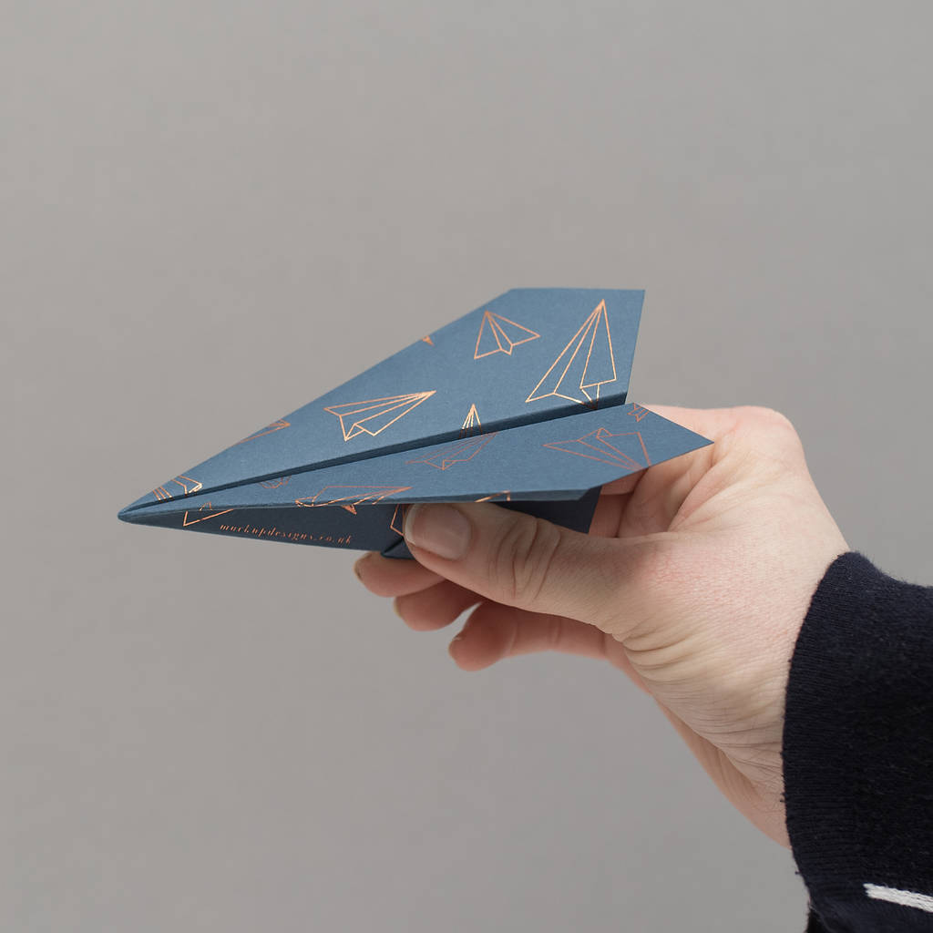 Personalised Foiled Paper Plane, Birthday Card, 1 of 5