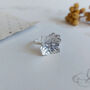 Sterling Silver Hydrangea Flower Ring, thumbnail 3 of 9