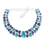 Aquamarine And Tanzanite Gemstone Silver Necklace, thumbnail 1 of 2