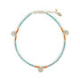 Santorini Dream Apatite And Moonstone Silver Anklet, thumbnail 6 of 8