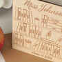 Teacher Class Leavers Bookcase Wooden Engraved Card, thumbnail 2 of 4