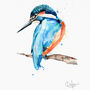 Inky Kingfisher Blank Greeting Card, thumbnail 5 of 5