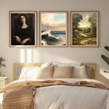Vintage Portrait Art Print | Moody Wall Art | Dark Academia Home Decor, 6 of 11
