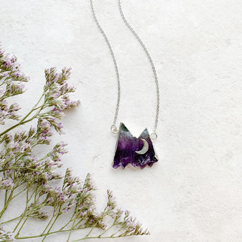 Personalised Amethyst Mountain Necklace, 7 of 9