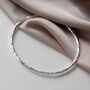 Sterling Silver Bark Bangle, thumbnail 5 of 8