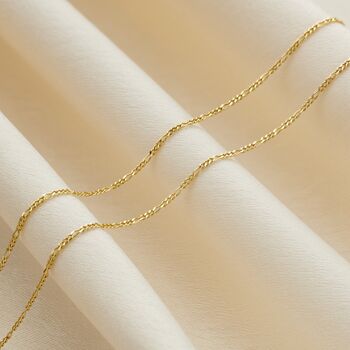 Solid 9ct Gold Figaro Chain Necklace, 4 of 6