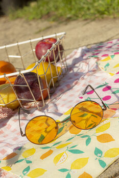 Orange Tint Round Frame Sunglasses, 2 of 7