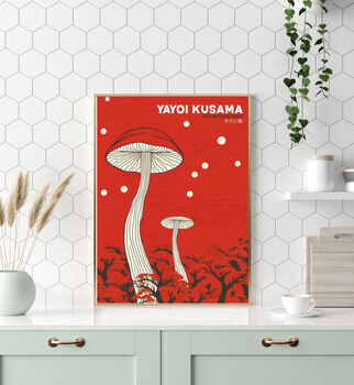 Yayoi Kusuma Red Mushroom Art Print, 3 of 3