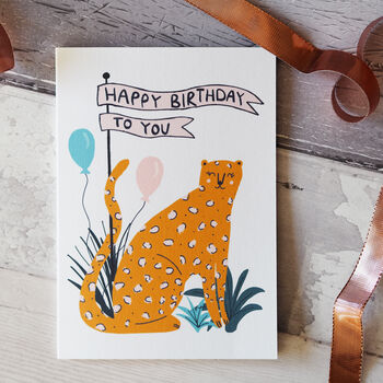 Happy Birthday To You Leopard Birthday Card, 4 of 5