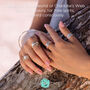 Halo Radiance Turquoise Ring In Silver, thumbnail 12 of 12