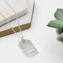 Personalised Polished Sterling Silver Dog Tag Necklace, thumbnail 1 of 4