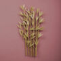 Luxury Gold Metal Bamboo Leaf Wall Art Decor, thumbnail 3 of 5