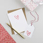Red Heart Anniversary Card And Gift Tag, thumbnail 2 of 4