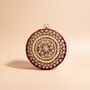 Mahiya Round Maroon Velvet Clutch, thumbnail 1 of 9