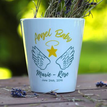 Angel Baby Personalised Flower Pot, 2 of 3