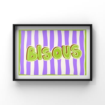 Bisous Typography Print, 2 of 2