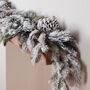 Sparkling Snow Dusted Nordic Christmas Garland, thumbnail 1 of 3