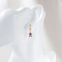 Purple Glass Earrings, thumbnail 9 of 11