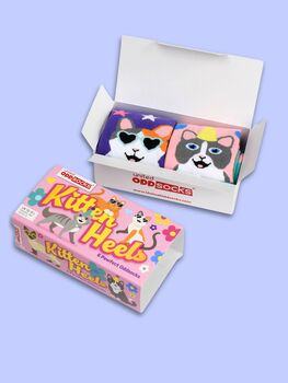 United Oddsocks Kitten Heels Girls Gift Box Set, 3 of 4