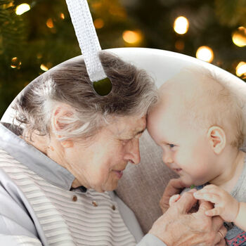 Any Message And Photo Ceramic Disc Hanging Decoration Bauble + Gift Box, 4 of 6