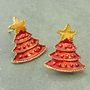 Christmas Tree Stud Earrings, thumbnail 2 of 3