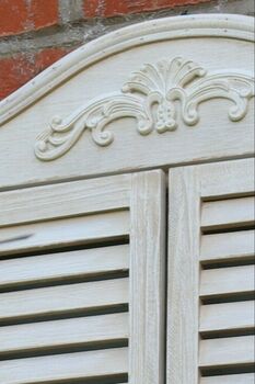 Distressed French Style Shutter Mirror, 4 of 6