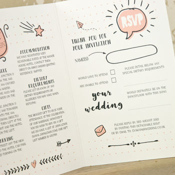 Happy Graphic Wedding Invitation, 5 of 7