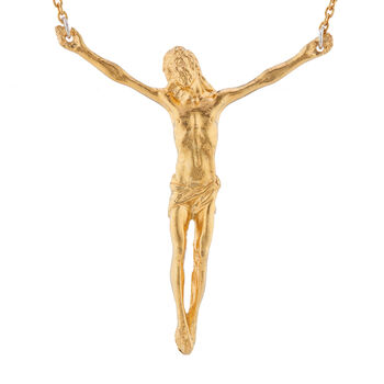 925 Silver Gold Plated Savior Pendant, 2 of 3