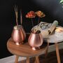 Handmade Copper Rose Set In Solid Copper Vase, thumbnail 1 of 5