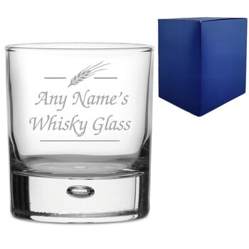 Personalised Bubble Base Whisky Glass, 3 of 4