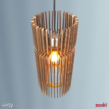 Zooki 13 'Saga' Wooden Pendant Light, 5 of 9