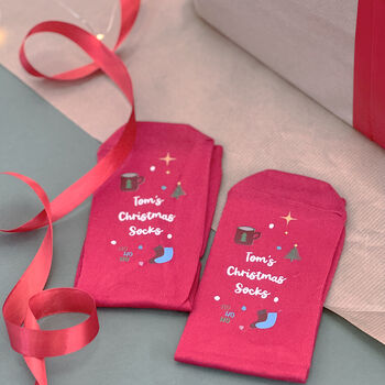 Personalised Cute Symbols Christmas Socks, 2 of 4