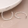 Silver Plated Medium Hoop Earrings, thumbnail 4 of 4