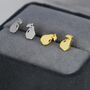 Pear Fruit Stud Earrings In Sterling Silver, thumbnail 5 of 11