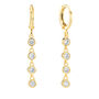 Ellica Gold Crystal Droplet Huggie Earring, thumbnail 1 of 2