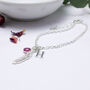 Sterling Silver Personalised Feather Bracelet, thumbnail 2 of 4