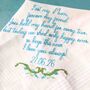 Personalised Message Embroidered Handkerchief Gift For Her, thumbnail 5 of 5