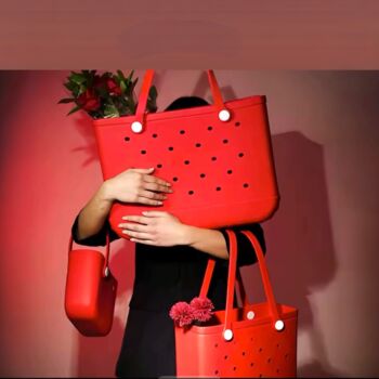 All Season Croc Style Tote Bags, Includes Christmas Charm, 8 of 12