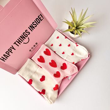 Mini Heart Socks Gift Box, 2 of 4