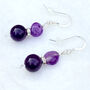 Amethyst And Diamante Earrings, thumbnail 1 of 3