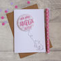 Little Bear New Baby Girl Personalised Card, thumbnail 2 of 5