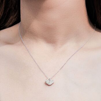 Mesh Heart Sterling Silver Stud Earrings, 4 of 5