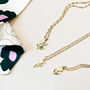 Cut Out Enamelled Birth Flower Necklace In A Gift Box, thumbnail 1 of 11